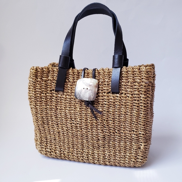 Vintage Straw Tan Mini Handbag - Picture 15 of 15